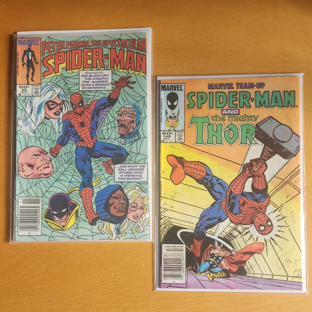 Marvel Team Up #148, Spectacular Spider-Man #96 1980s Marvel Comics (L…